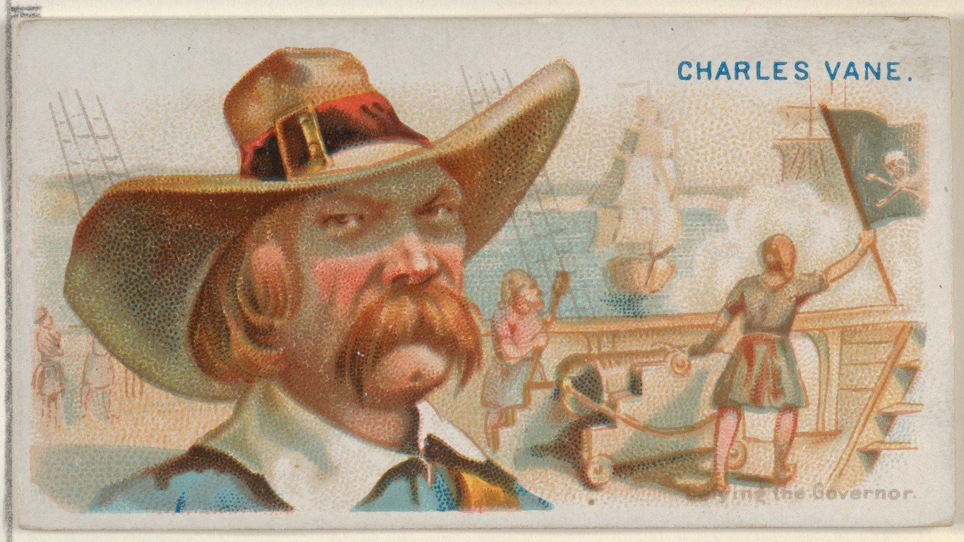 Charles Vane, Defying the Governor, from the Pirates of the Spanish Main series by The Jefferson R. Burdick Collection, Gift of Jefferson R. Burdick