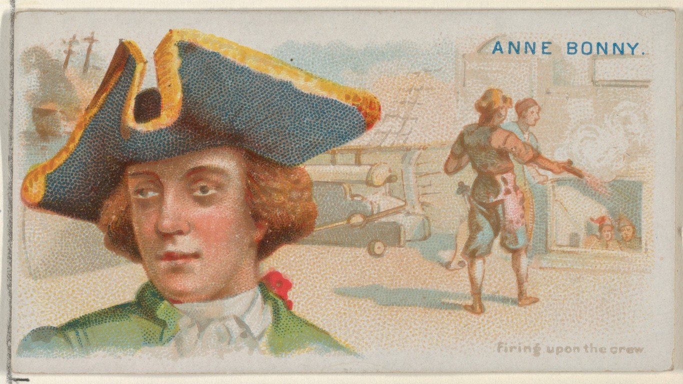 Anne Bonny, Firing Upon the Crew, from the Pirates of the Spanish Main series by The Jefferson R. Burdick Collection, Gift of Jefferson R. Burdick