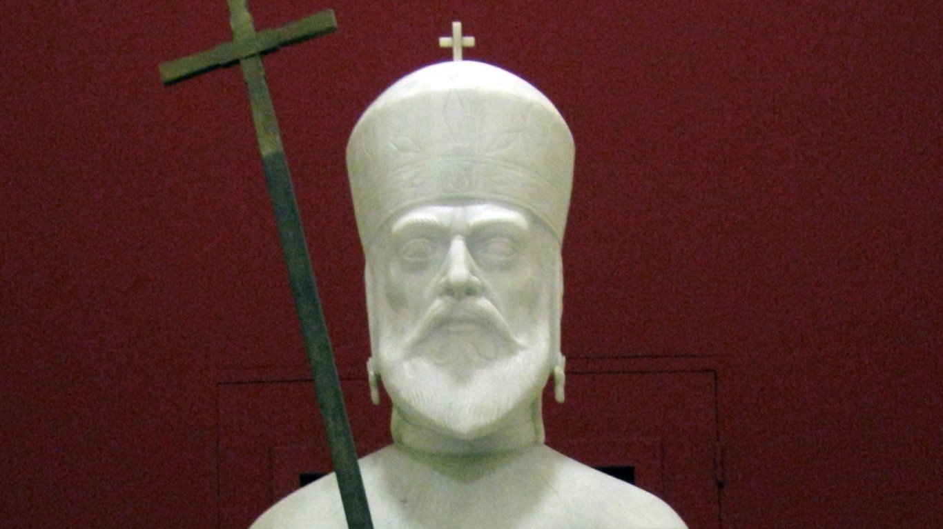 Constantine XI Palaiologos by Tilemahos Efthimiadis
