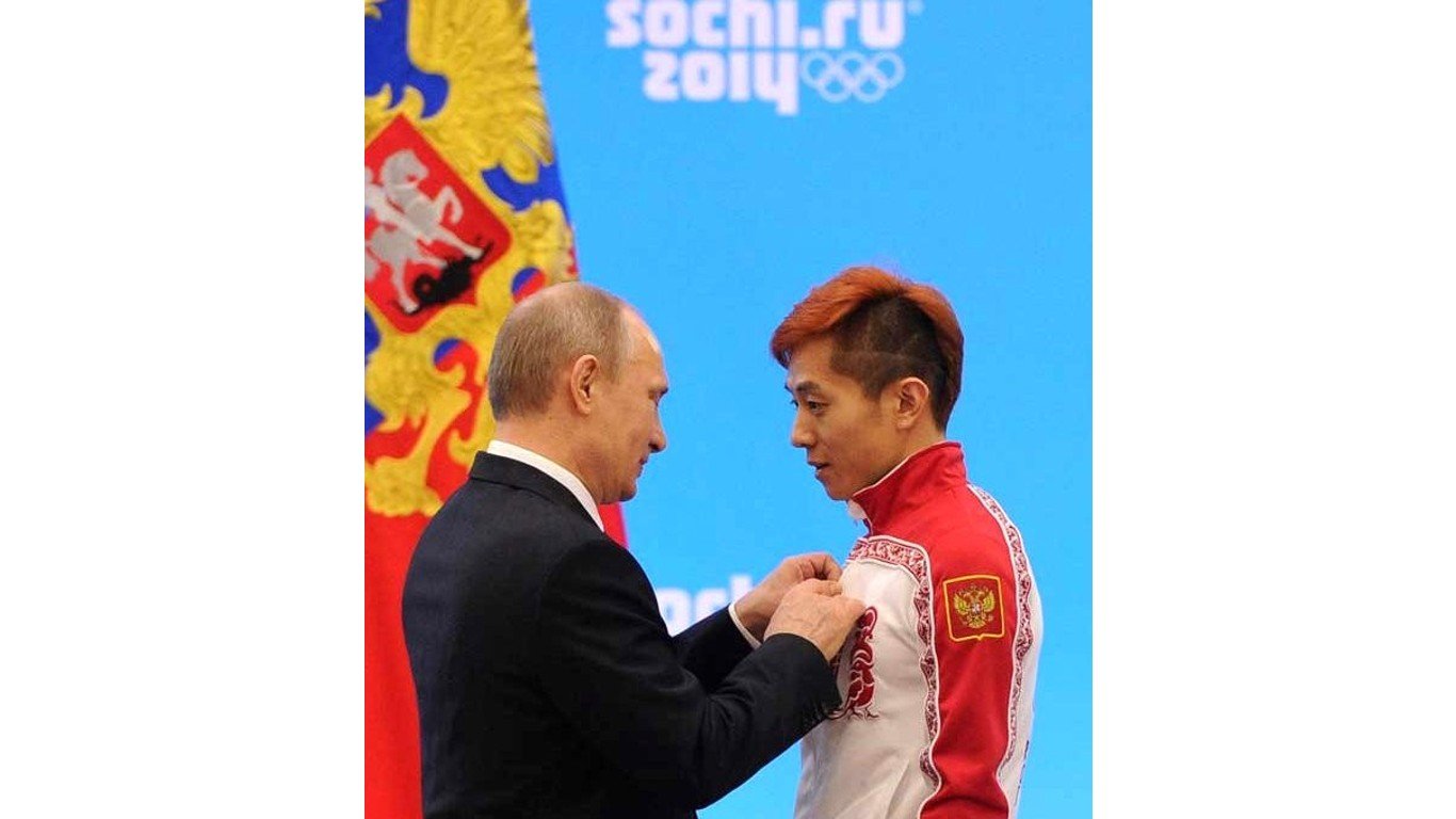 Vladimir Putin and Viktor Ahn... by www.kremlin.ru