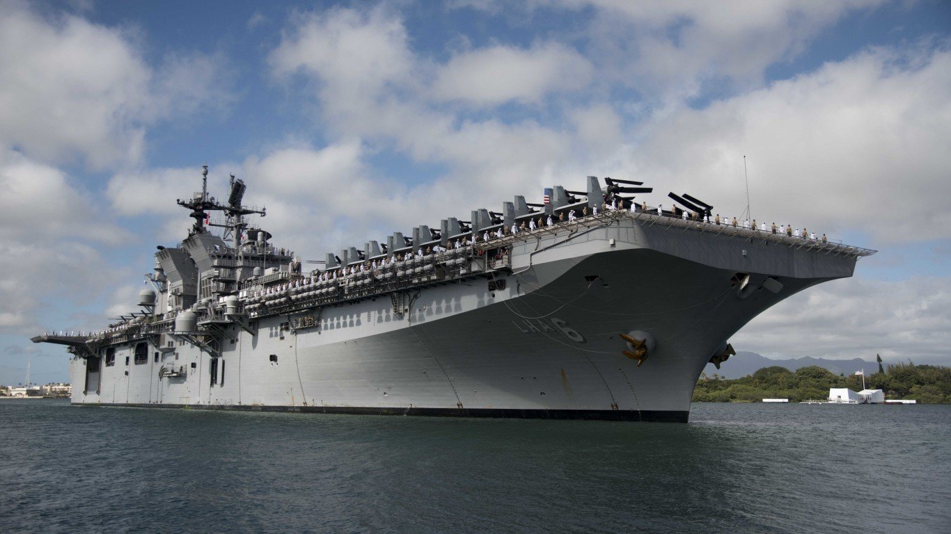 USS America (LHA 6) moored at ... by Official U.S. Navy Page