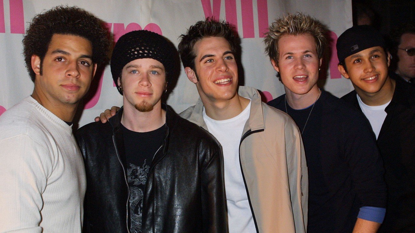 O-Town boy band at YM Magazine Party in 2001