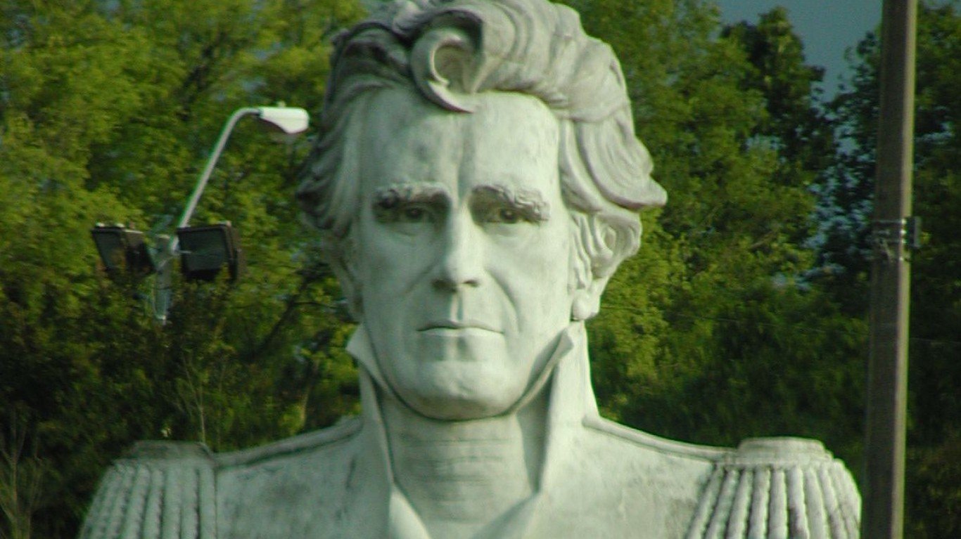Andrew Jackson statue in downt... by Chris Lawrence