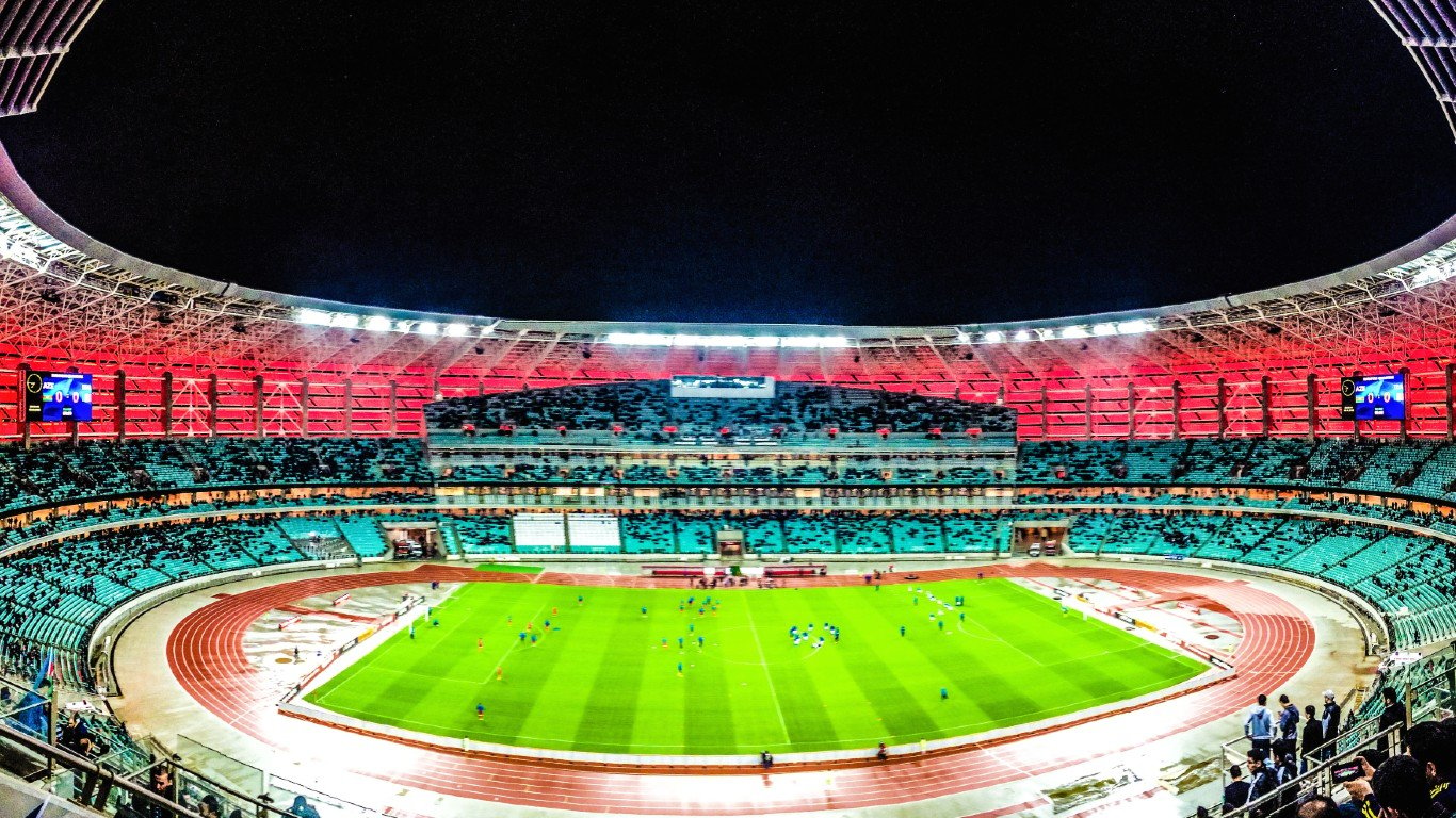 Baku Olympic Stadium panorama 1 by Eminn