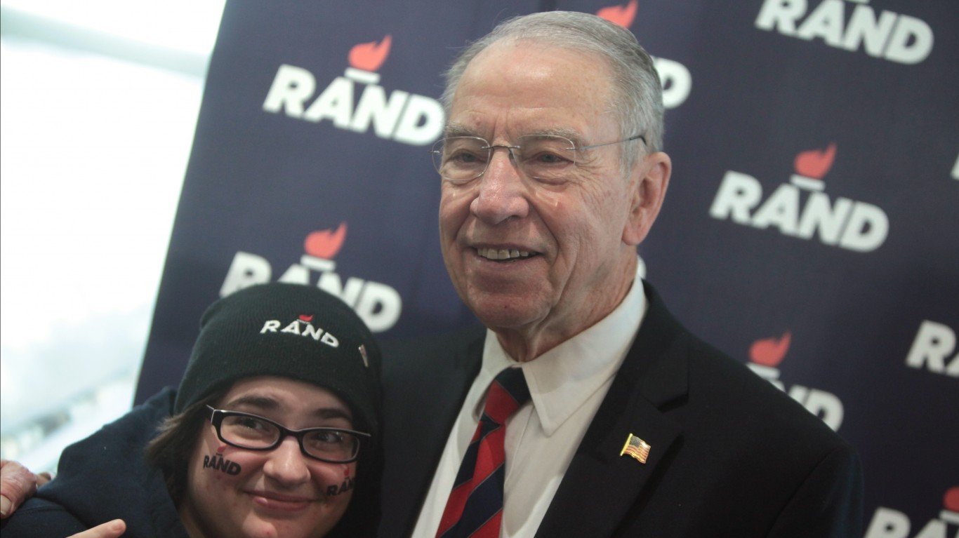Chuck Grassley with supporter by Gage Skidmore