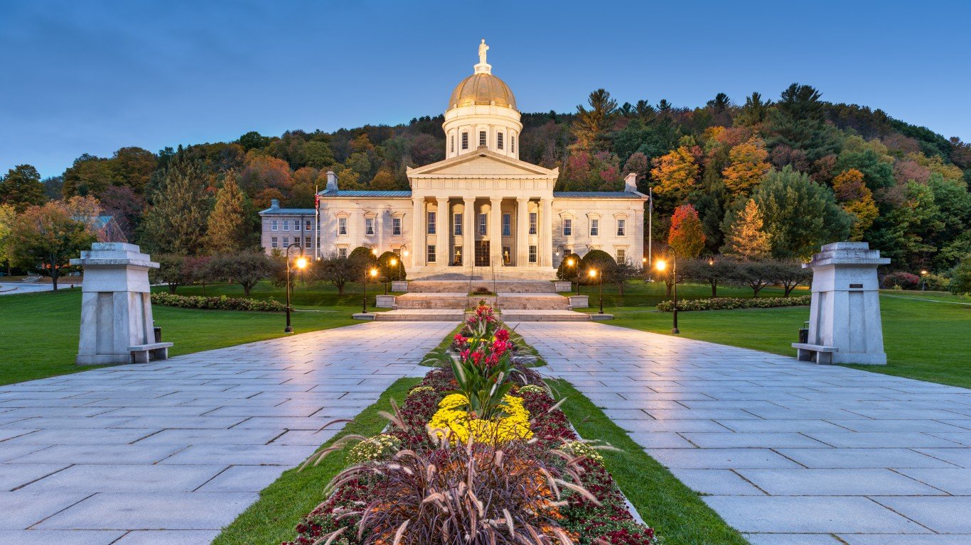The Vermont State House in Montpelier, Vermont, USA.