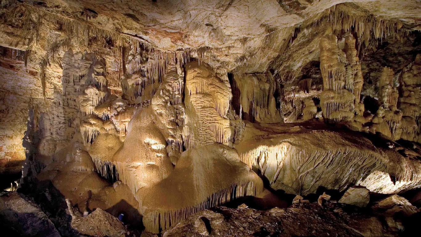A view of the Big Room in Kartchner Caverns by Mike Lewis