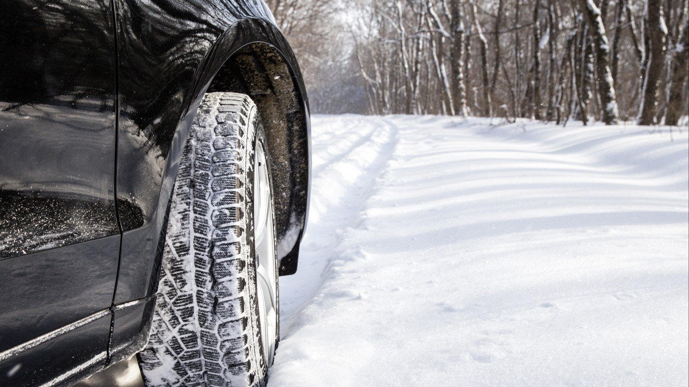 tire in the snow