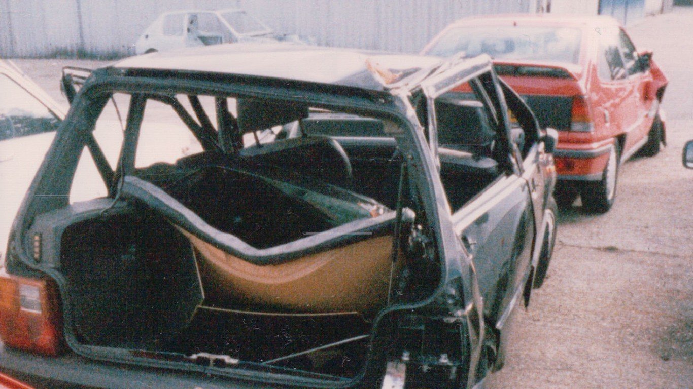 Crashed Fiat Uno in 1990 by Mark Hillary