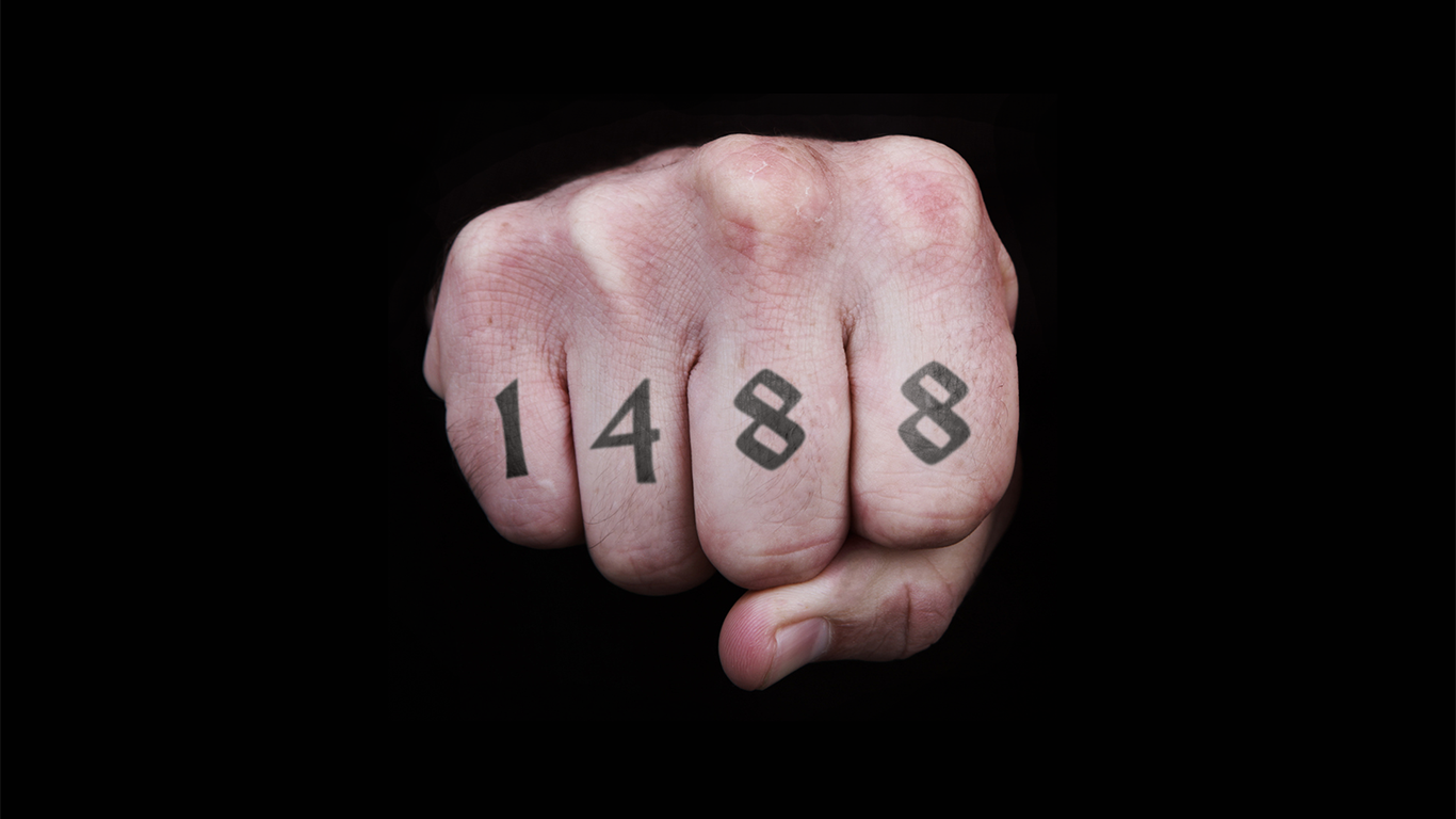 1488 knuckle tattoo by Merrrittt