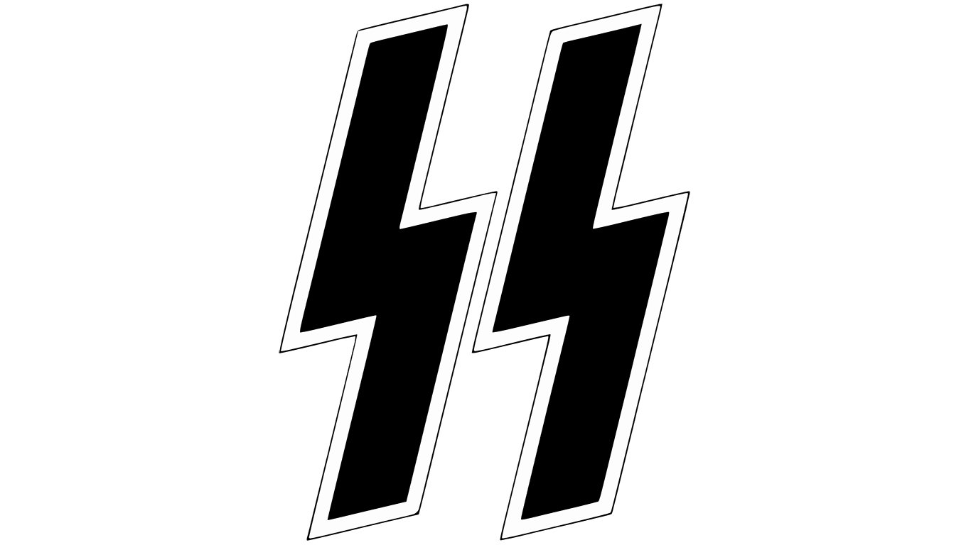 nazi symbol black and white