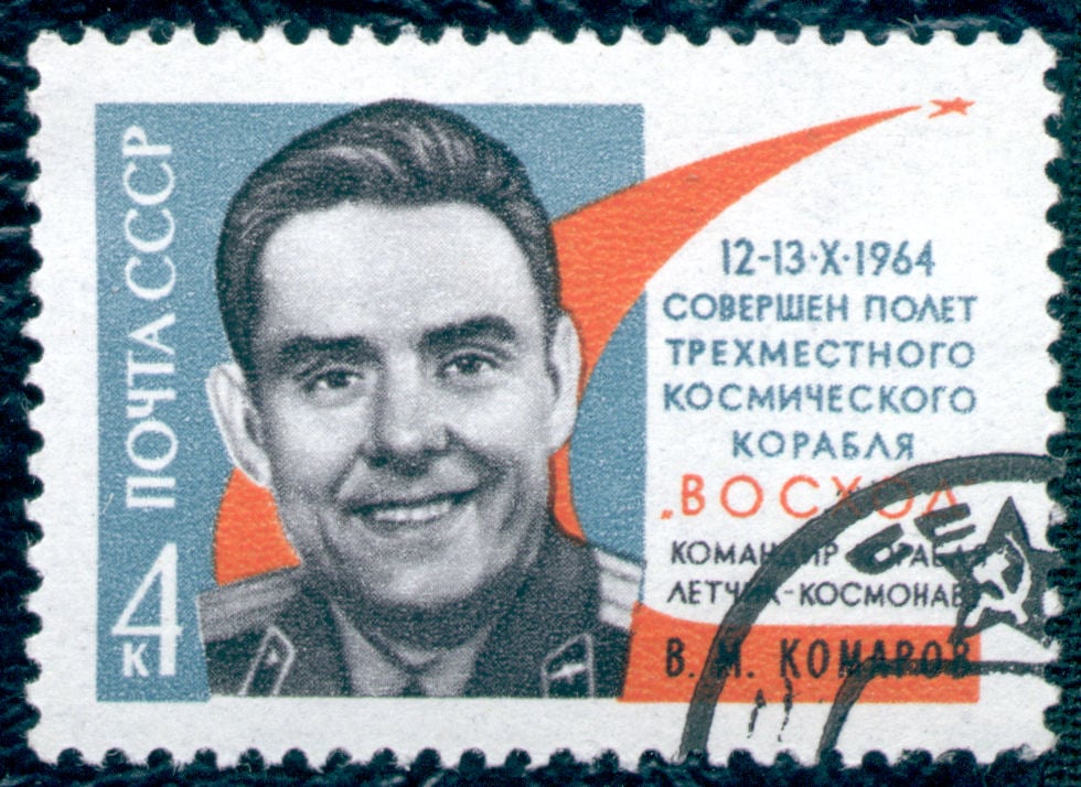 Soviet Union-1964-stamp-Vladimir Mikhailovich Komarov by Vindicator 