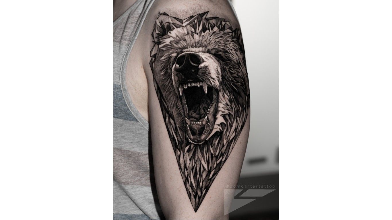Dominic Carter Bear Tattoo by DomCarterTattoo