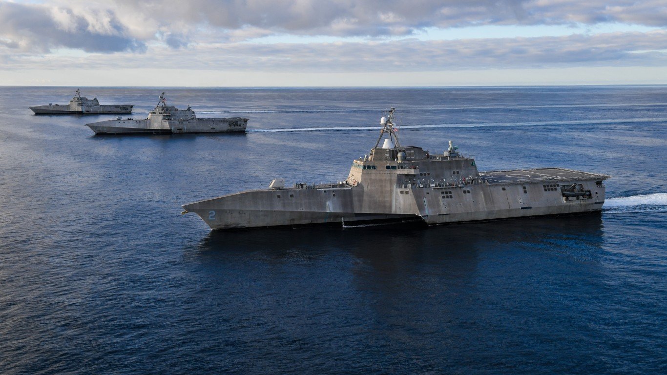 USS Independence (LCS 2), left... by Official U.S. Navy Page
