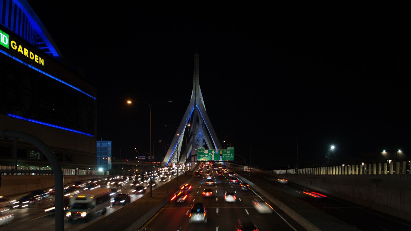Zakim Bridge at Night by massmatt