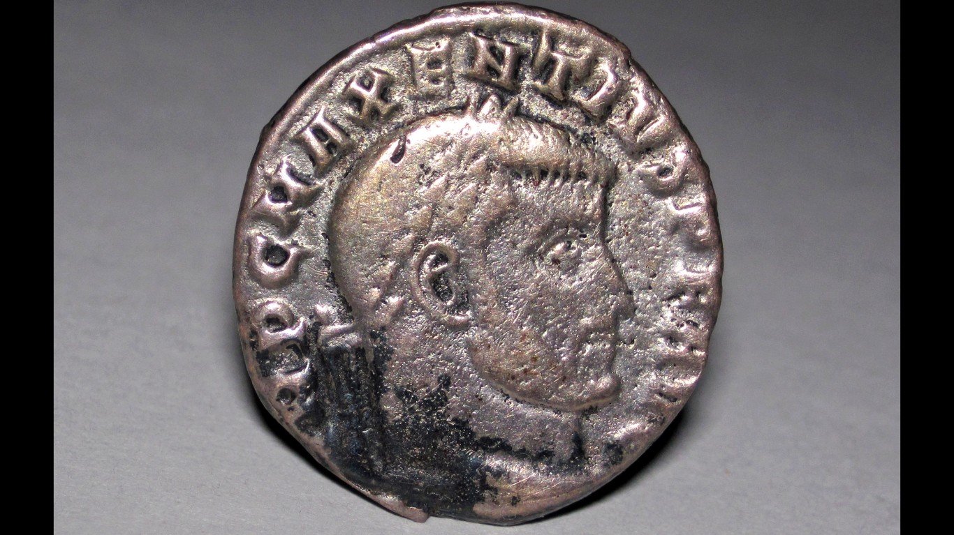 Roman coin (head of Emperor Ca... by James St. John