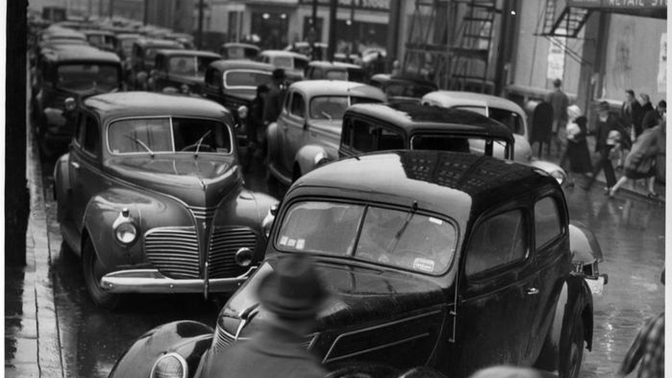 Cars at Utah & Lander, 1946 by Seattle Municipal Archives