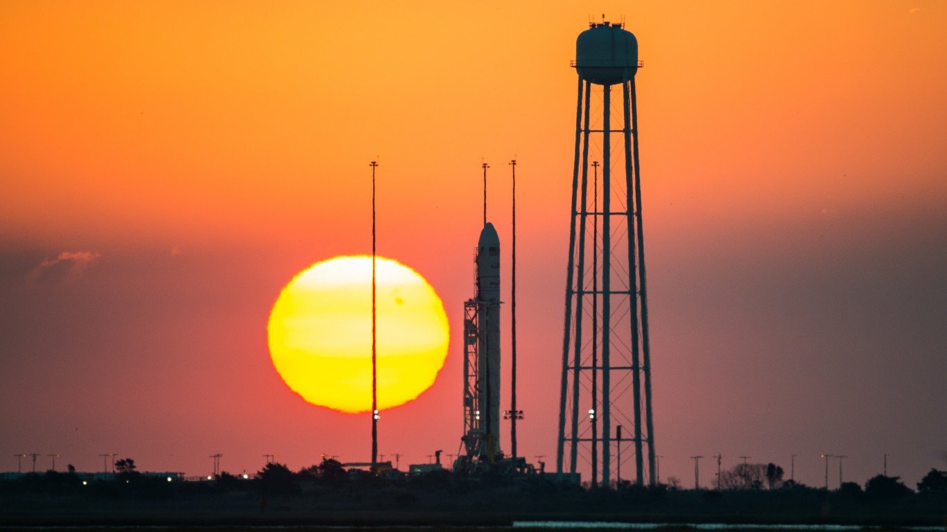 Antares Rocket at Sunrise by NASA Goddard Space Flight Center