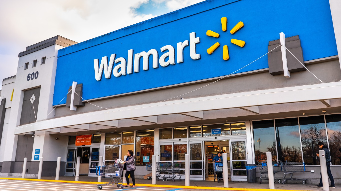 Exterior of a Walmart in Mountain View, California