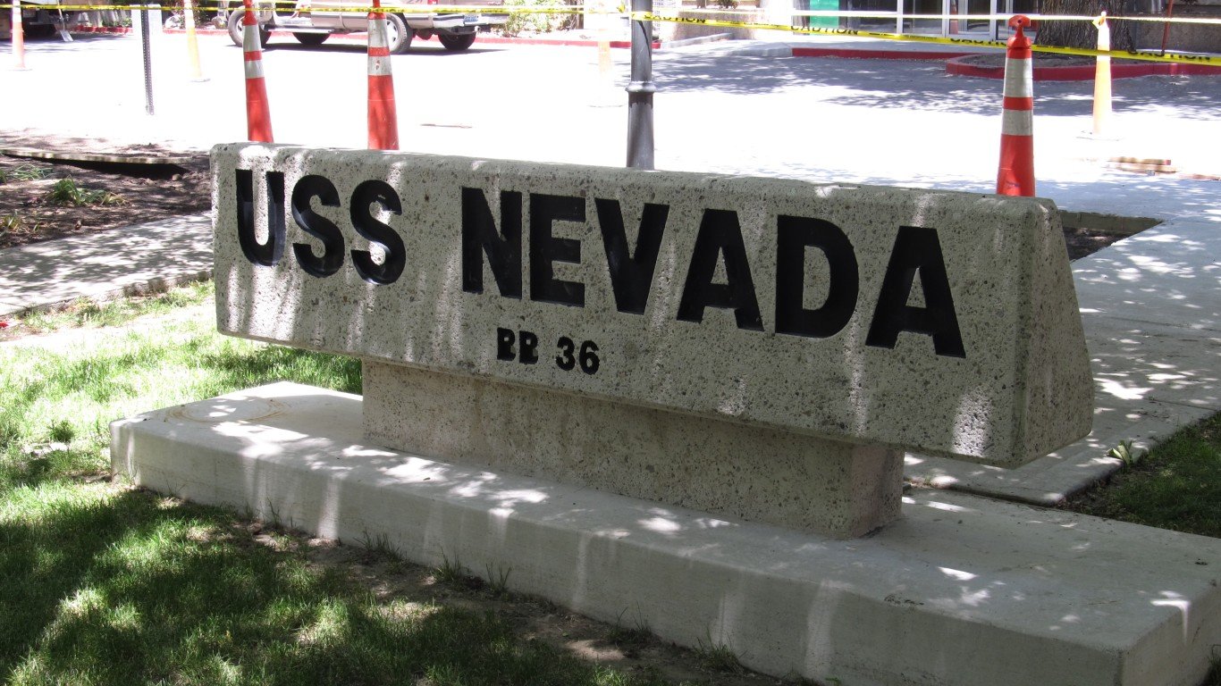 USS Nevada Marker, Nevada Stat... by Ken Lund