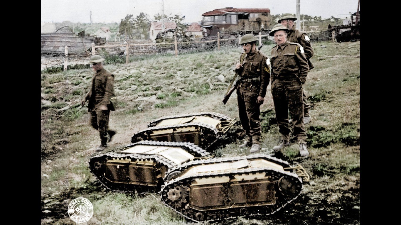 Goliath tanks in Normandy by Cassowary Colorizations
