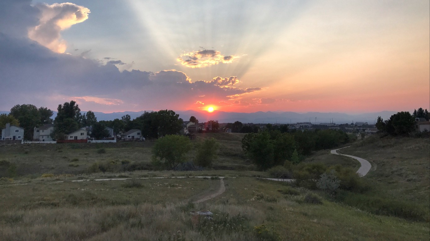 Sunset in Highlands Ranch, Col... by Kevin Ekmark