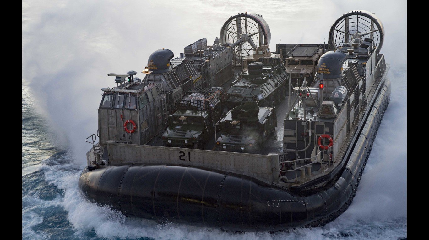 A Landing Craft Air Cushion ap... by Official U.S. Navy Page