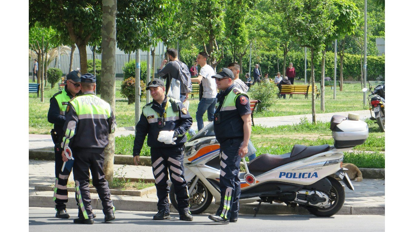 Police motorcycle in Albania 02 by Dickelbers