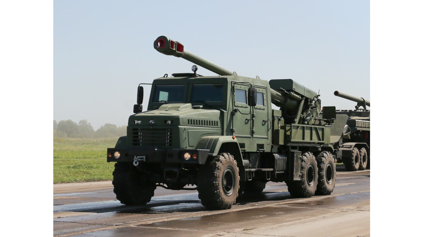 Bohdana self-propelled howitzer (cropped) by Ministry of Defense of Ukraine
