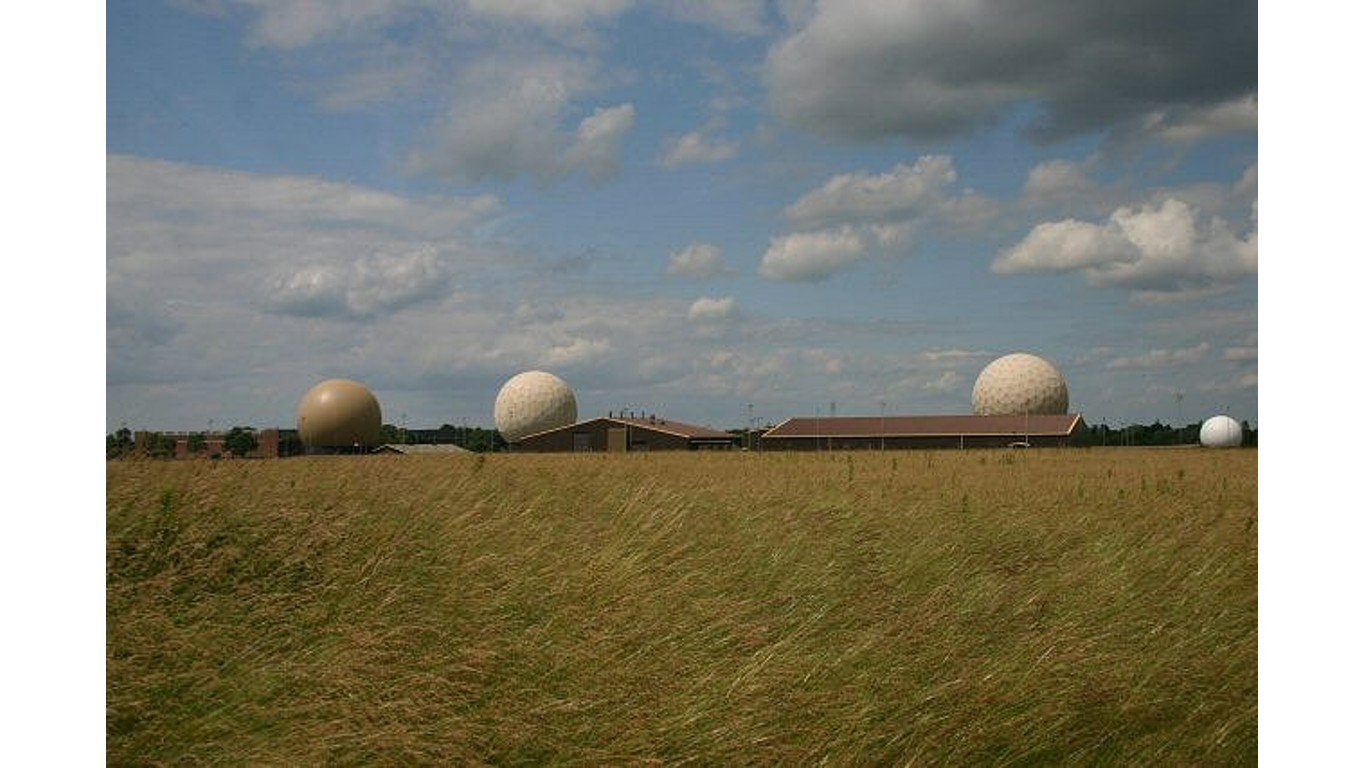 Radomes at RAF Feltwell - geograph.org.uk - 579951 by Bob Jones