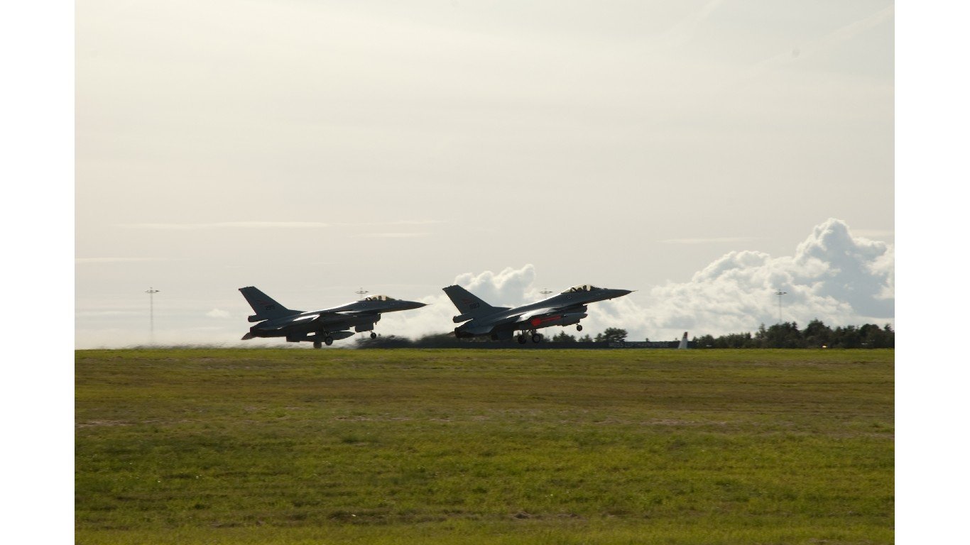 F16 take-off at Rygge Air Station by Stig Andersen