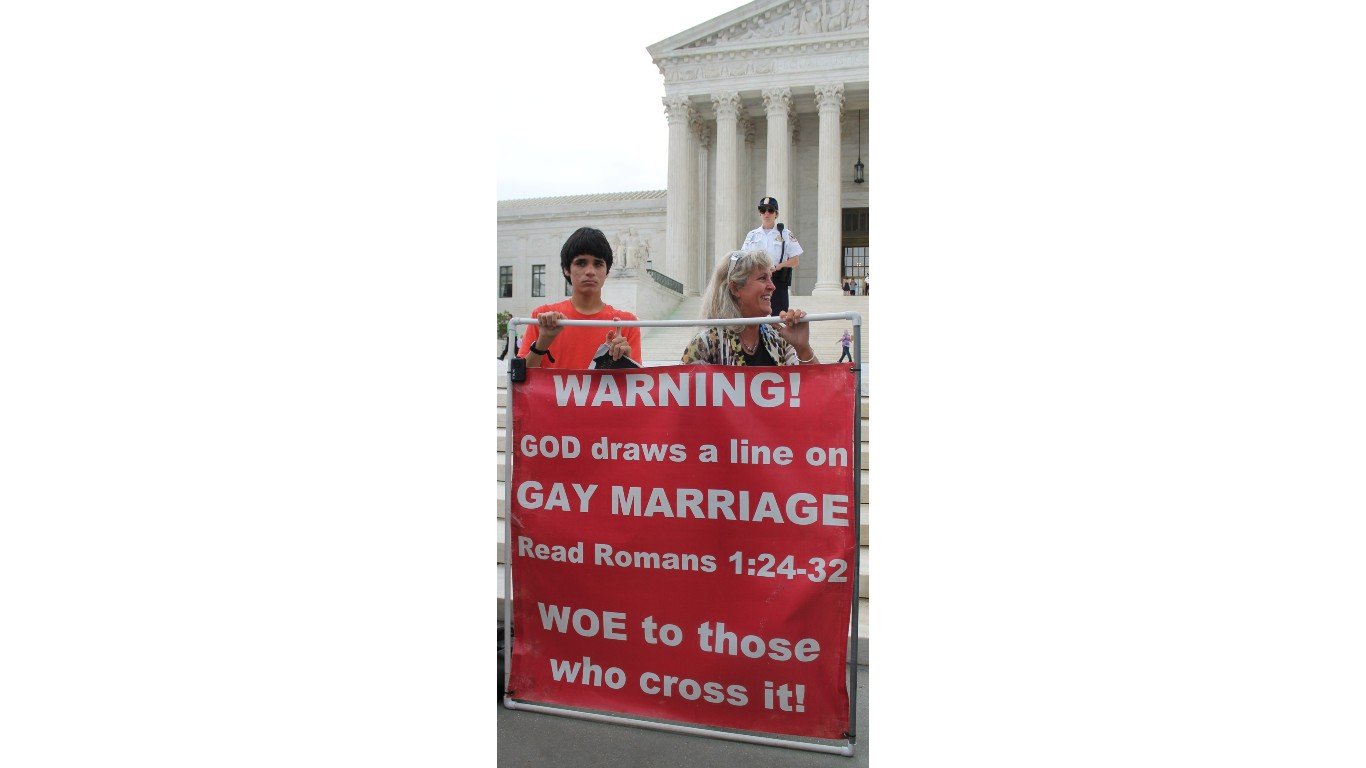 Gay marriage warning by  Elvert Barnes