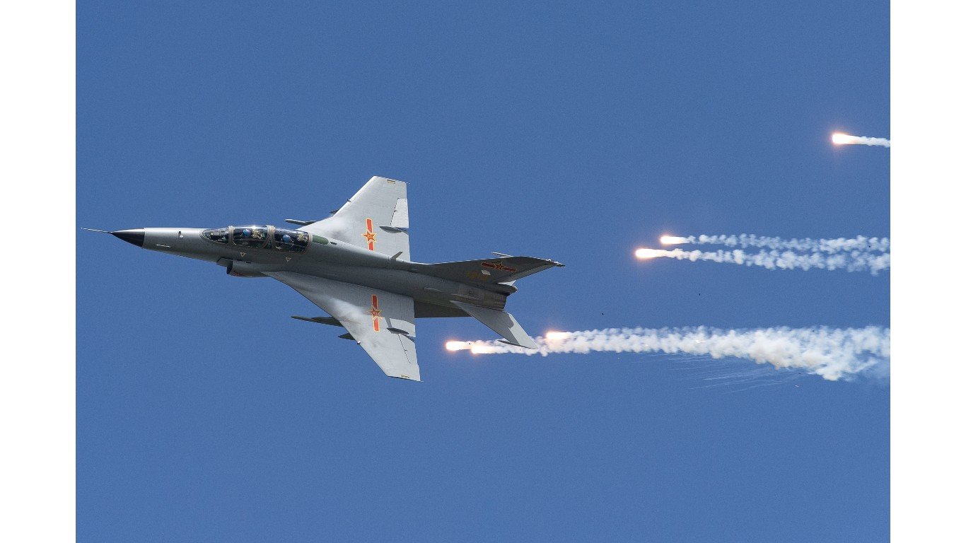 JL-9 releasing flares at CCAS2023 by N509FZ