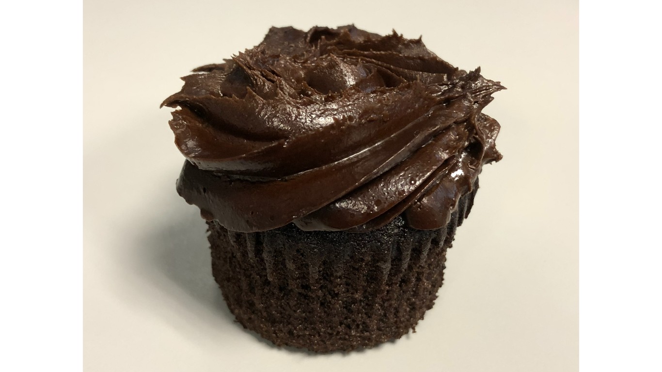 A chocolate cupcake with chocolate frosting in the Dulles section of Sterling, Loudoun County by Famartin