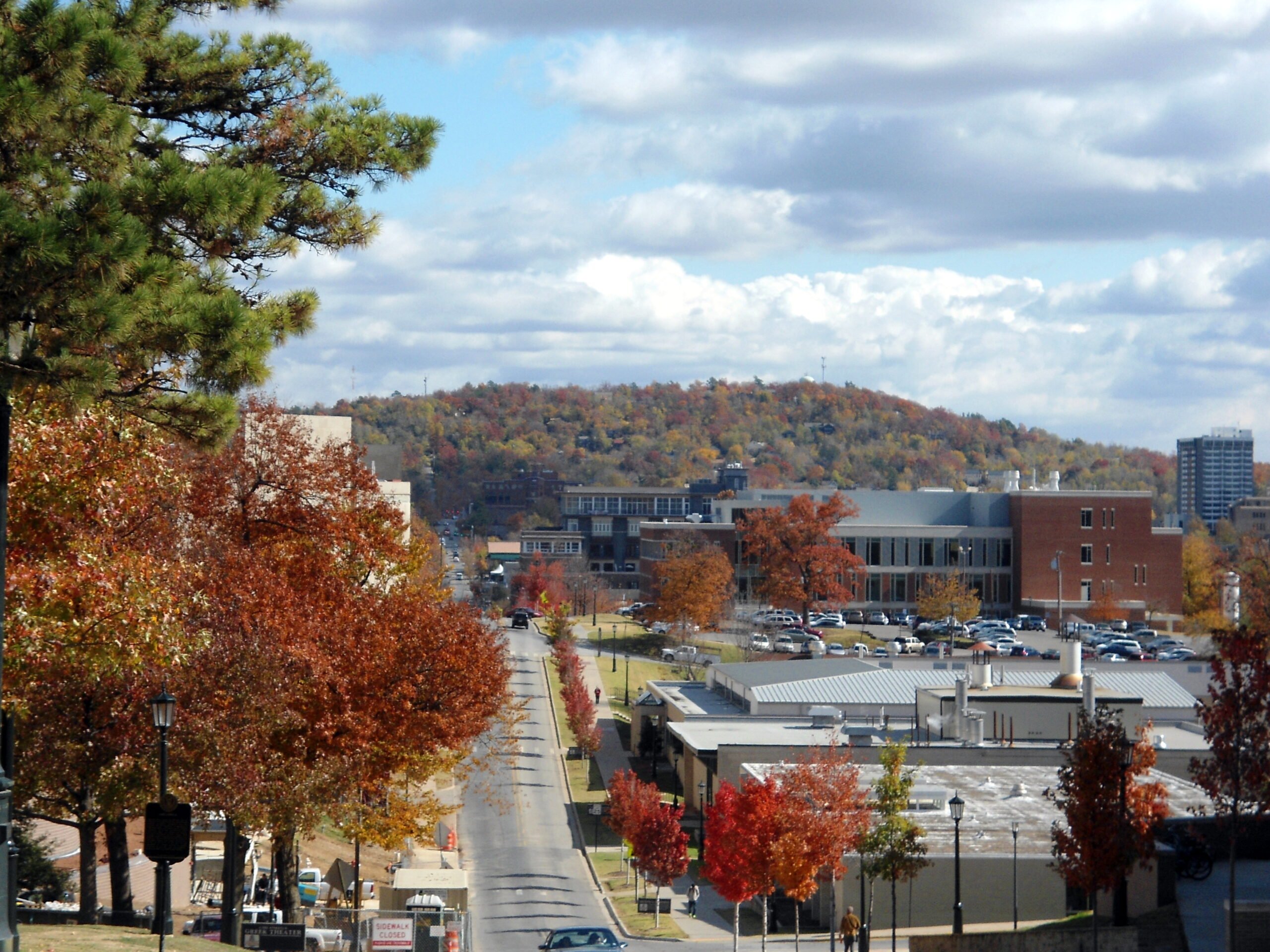 Mount Sequoyah and Fayetteville from University of Arkansas by Brandonrush