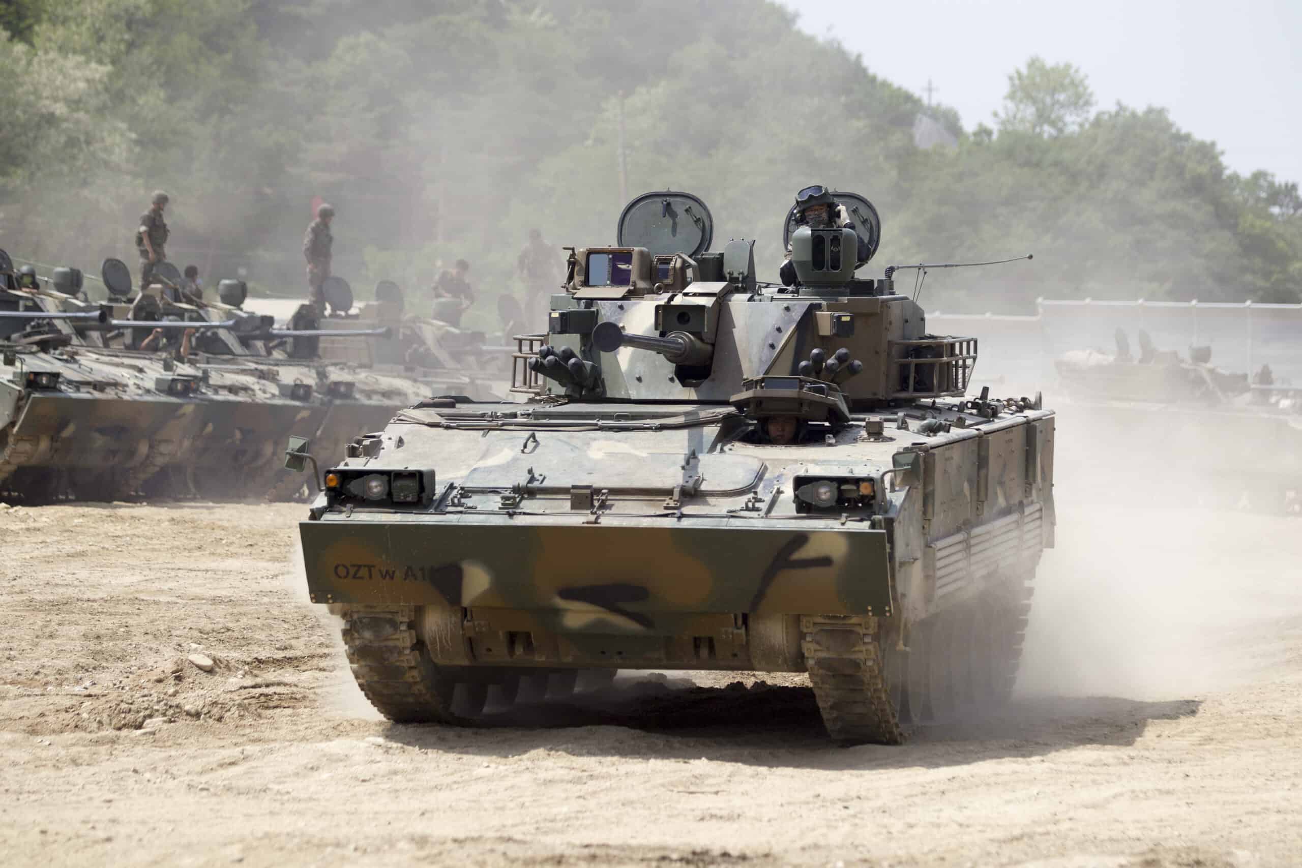 K-21 combat firing practice, Republic of Korea Army Capital Mechanized Infantry Division by ub300ud55cubbfcuad6d uad6duad70 Republic of Korea Armed Forces