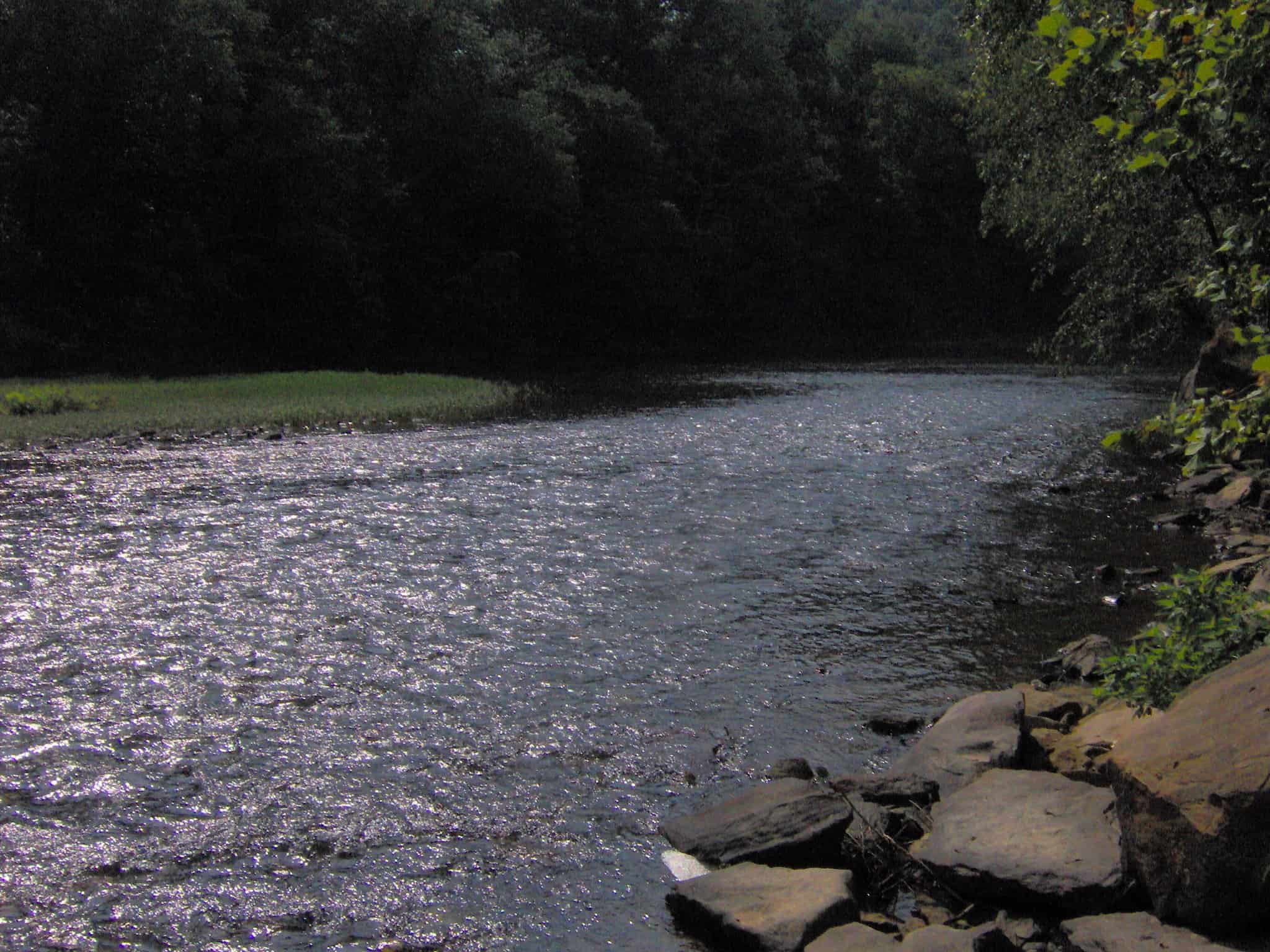 The Big South Fork of the Cumberland River, flowing near the old Blue Heron settlement in McCreary County, Kentucky