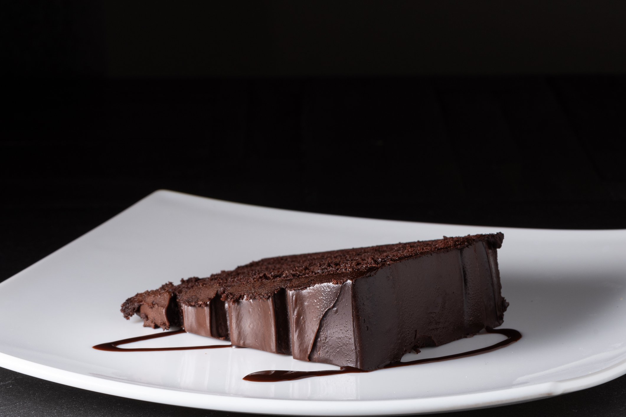 Delicious slice of chocolate cake