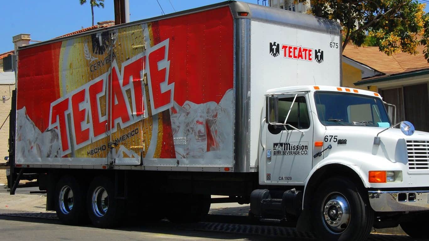 Tecate beer truck