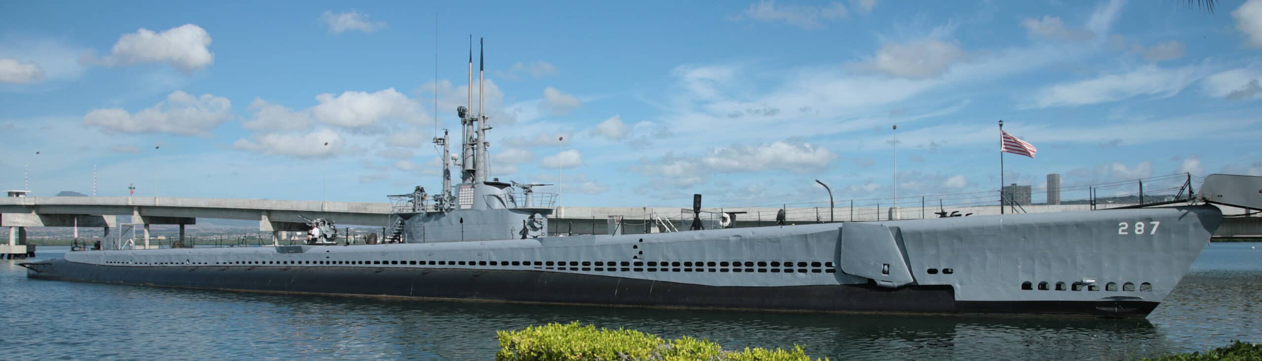 The Second World War era submarine USS Bowfin at Pearl Harbour