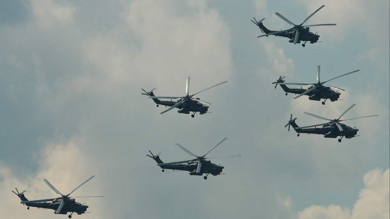 Mil+Mi-28+Havoc | 'Berkuty Flight' 6x Mi-28 Havoc - Zhukovsky 2012