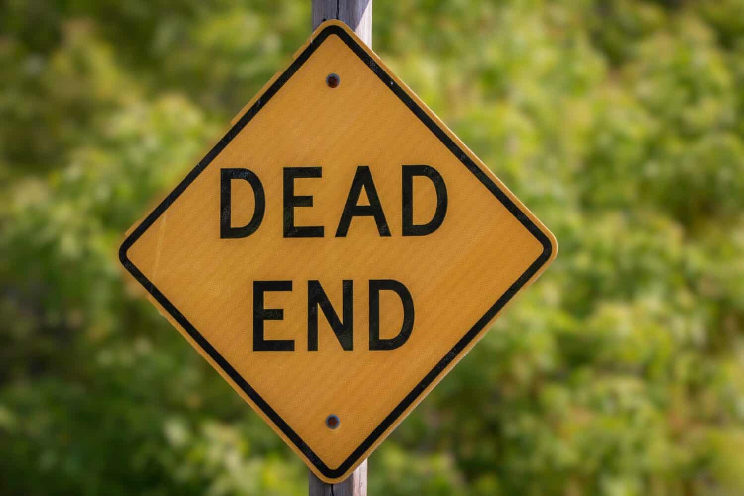 Dead end road sign, traffic sign