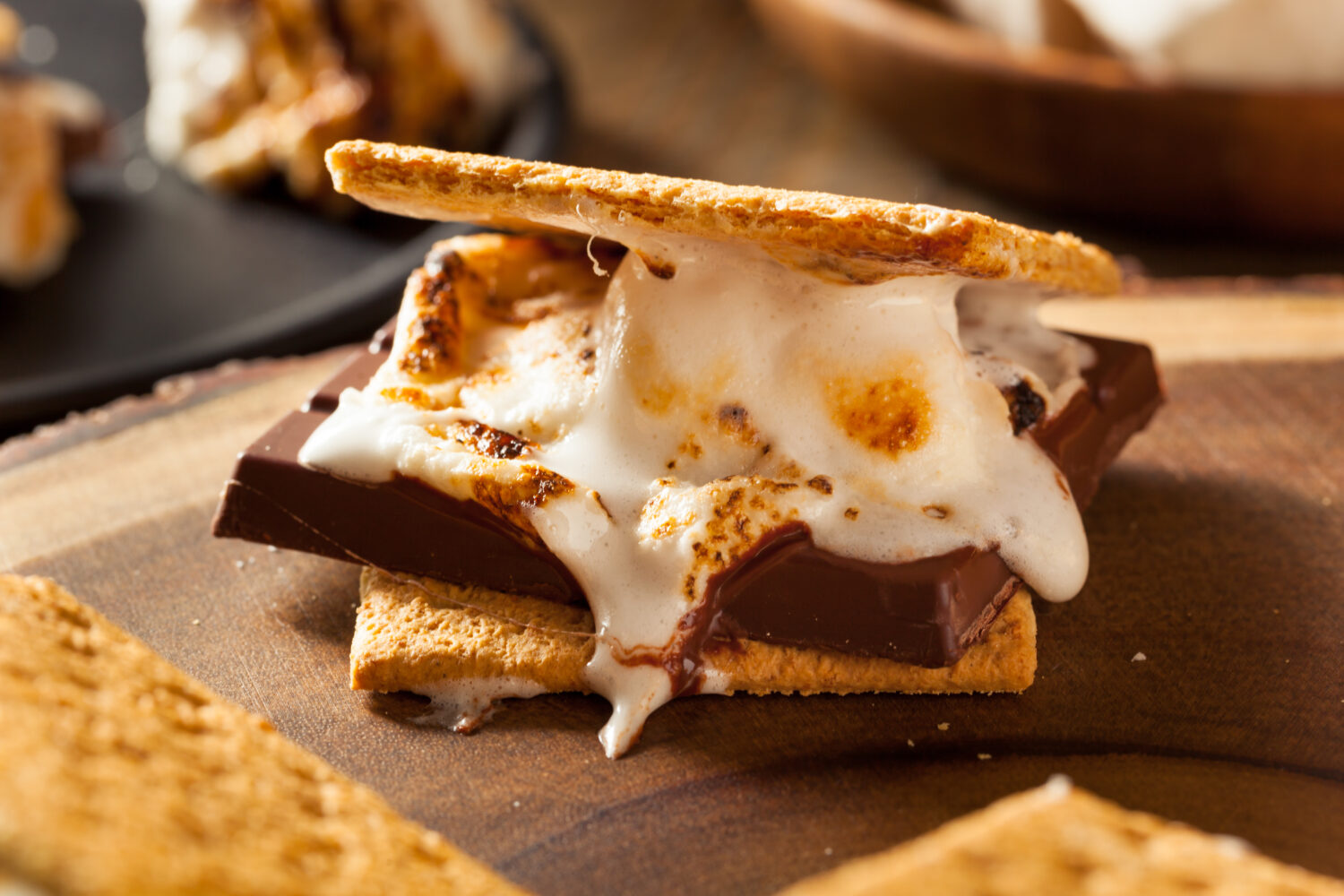 Homemade Gooey Marshmallow S'mores with Chocolate