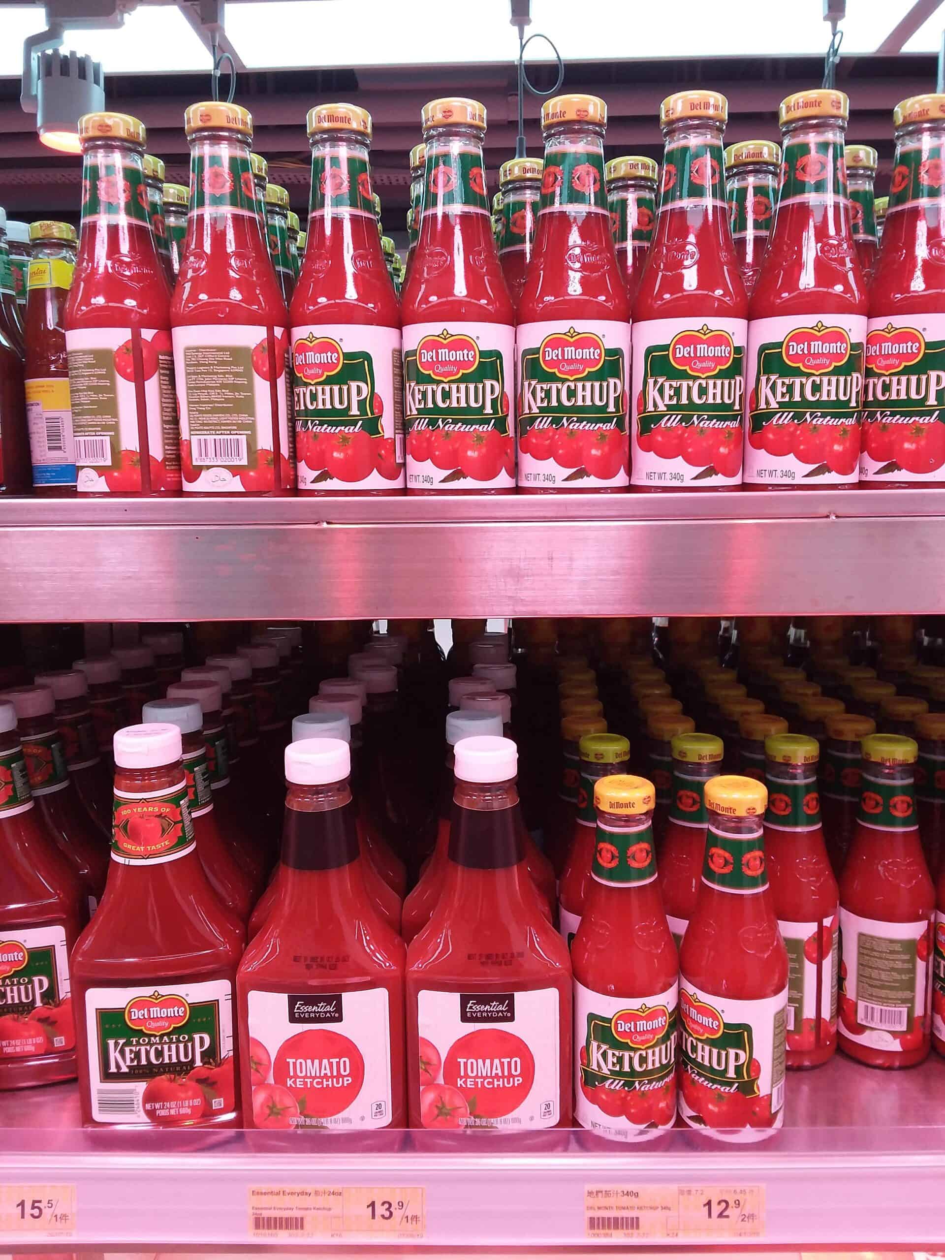 Del Monte ketchup bottles