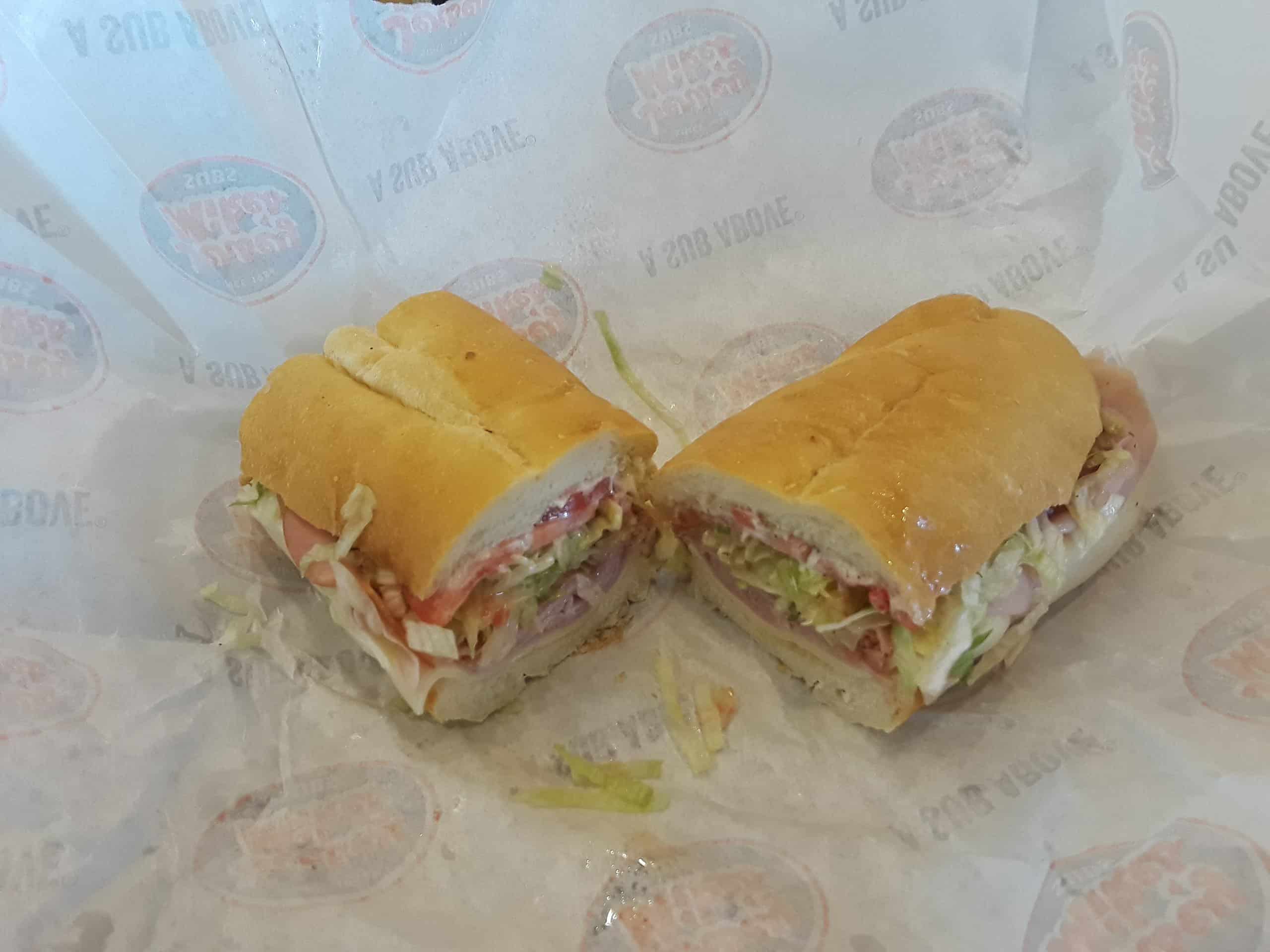 Jersey Shores Favorite at Jersey Mikes provolone ham and cappacuolo