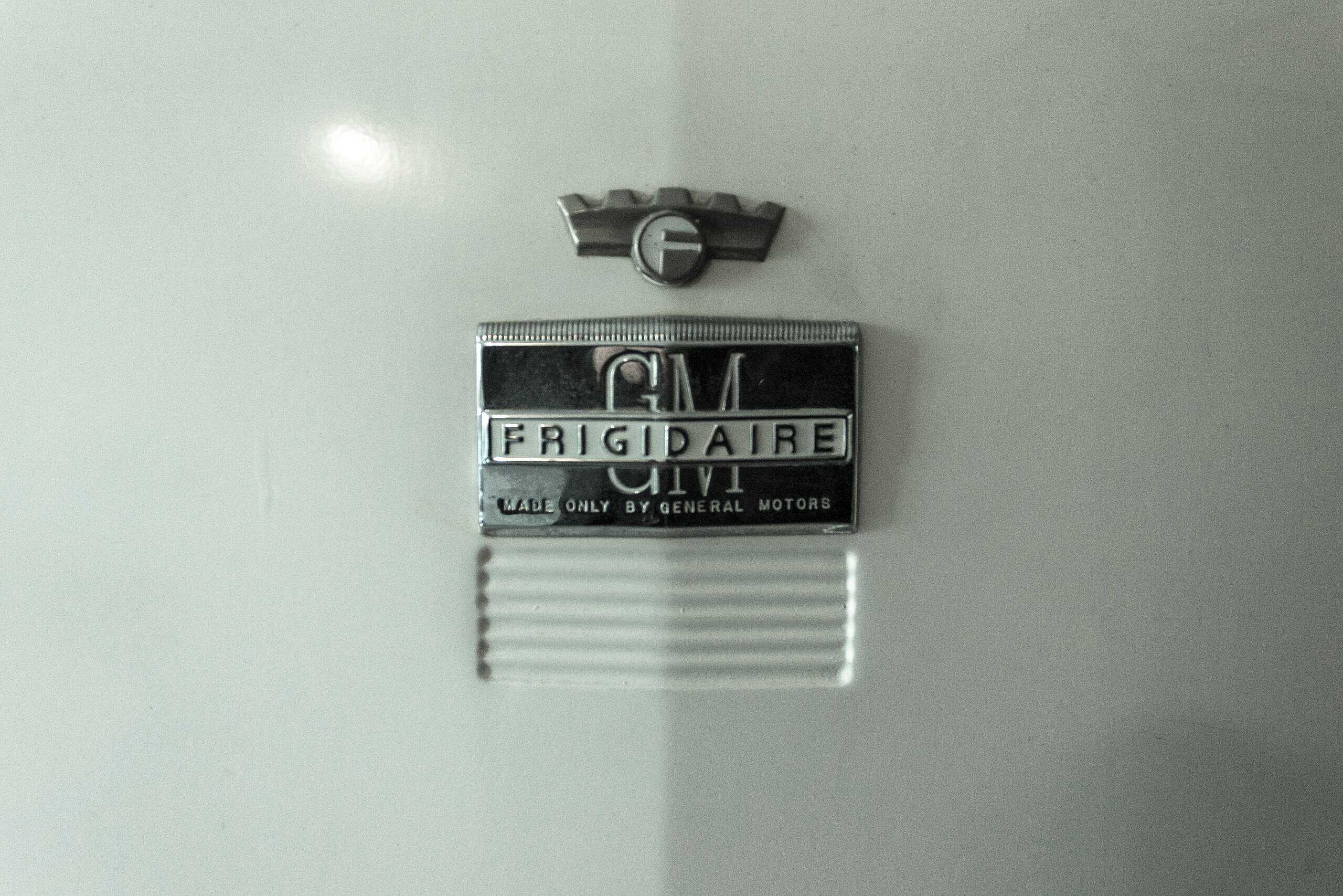 Old Frigidaire name badge by Paolo Trabattoni from Saronno