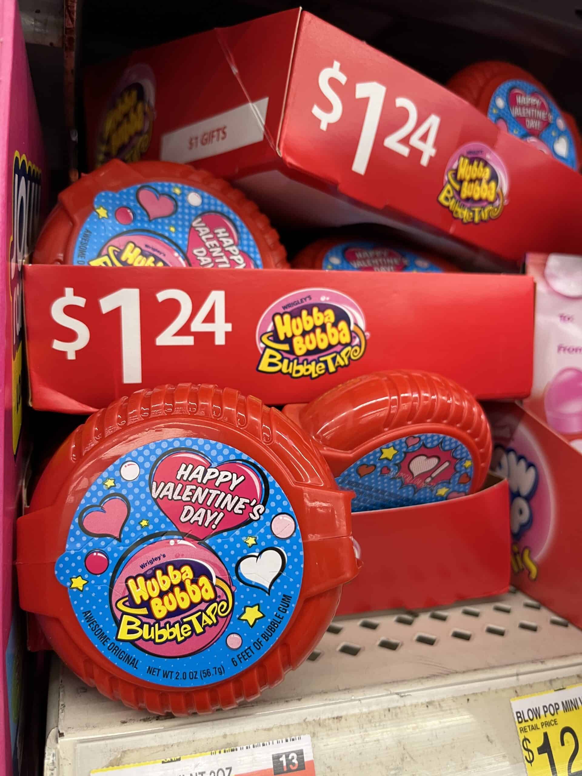 Bubble Tape gum for Valentine's Day