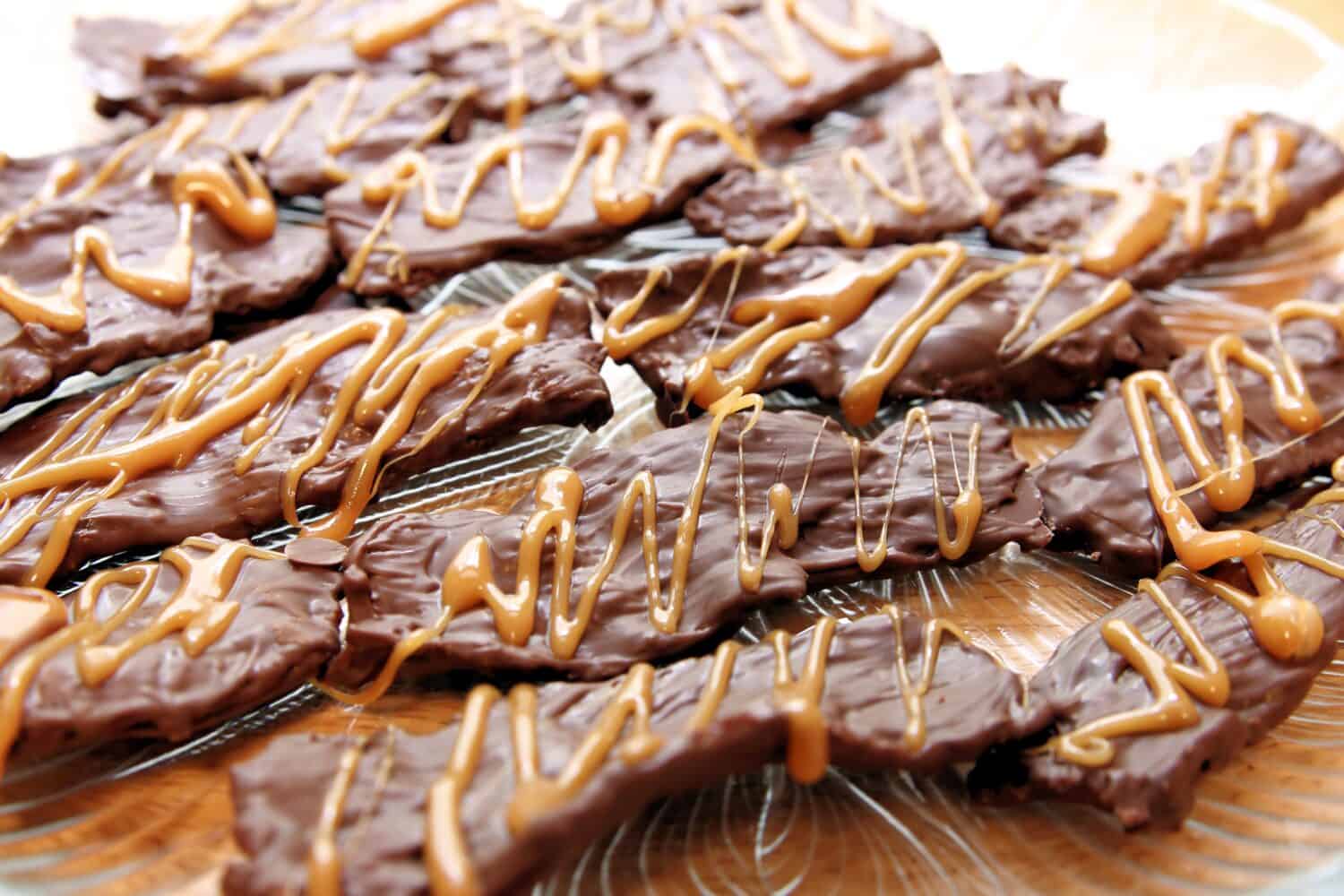 Chocolate Covered Bacon with Caramel