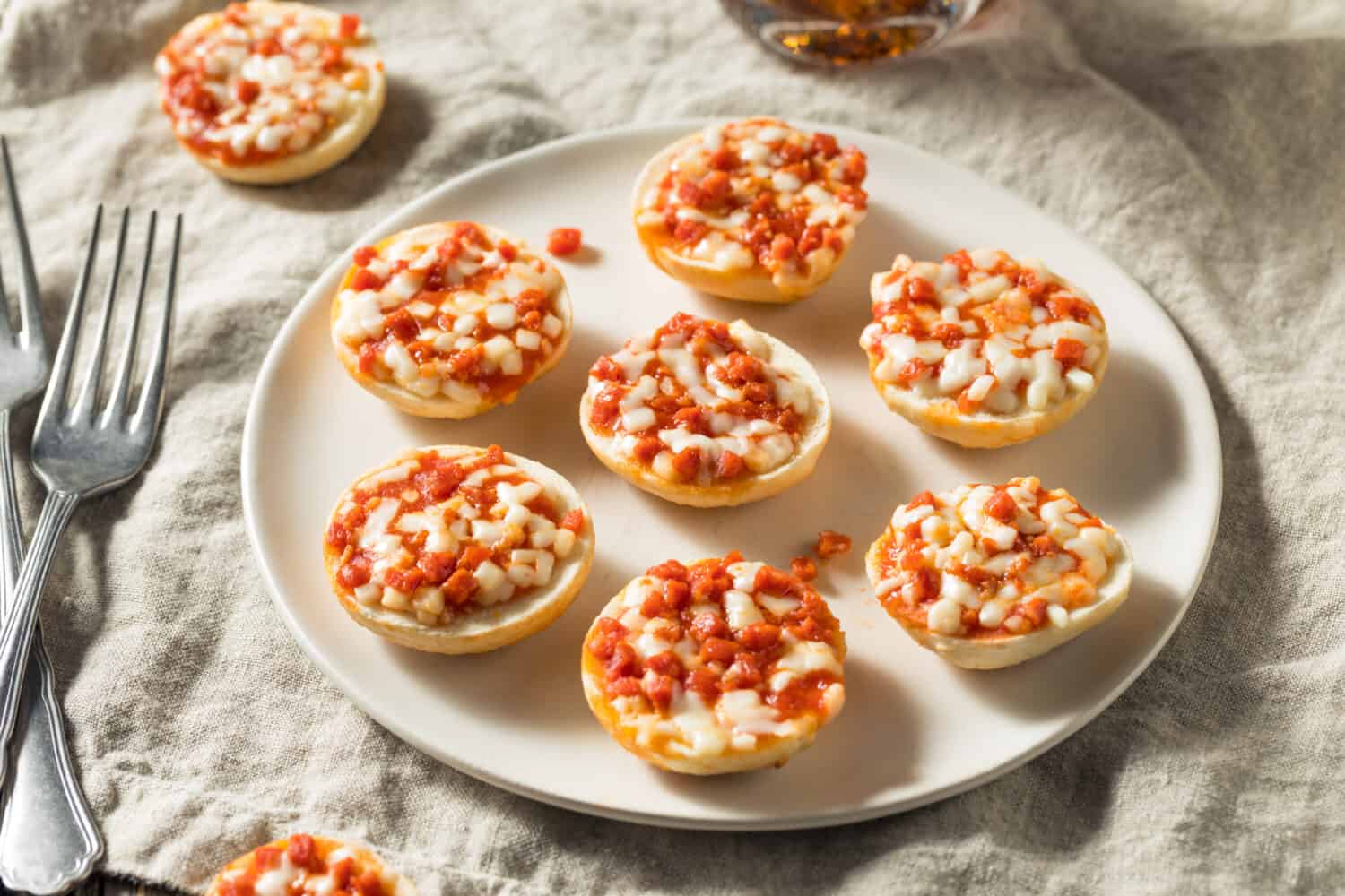 Frozen Mini PIzza Bagels with Cheese and Pepperoni