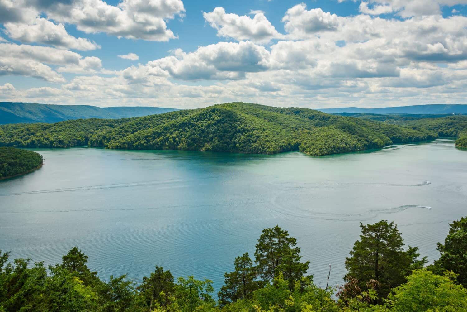 View of Raystown Lake from Hawns Overlook, in Huntington, Pennsylvania